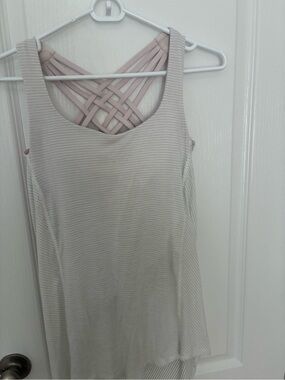 lululemon athletica Pale Beige Strappy-Back Tank Top